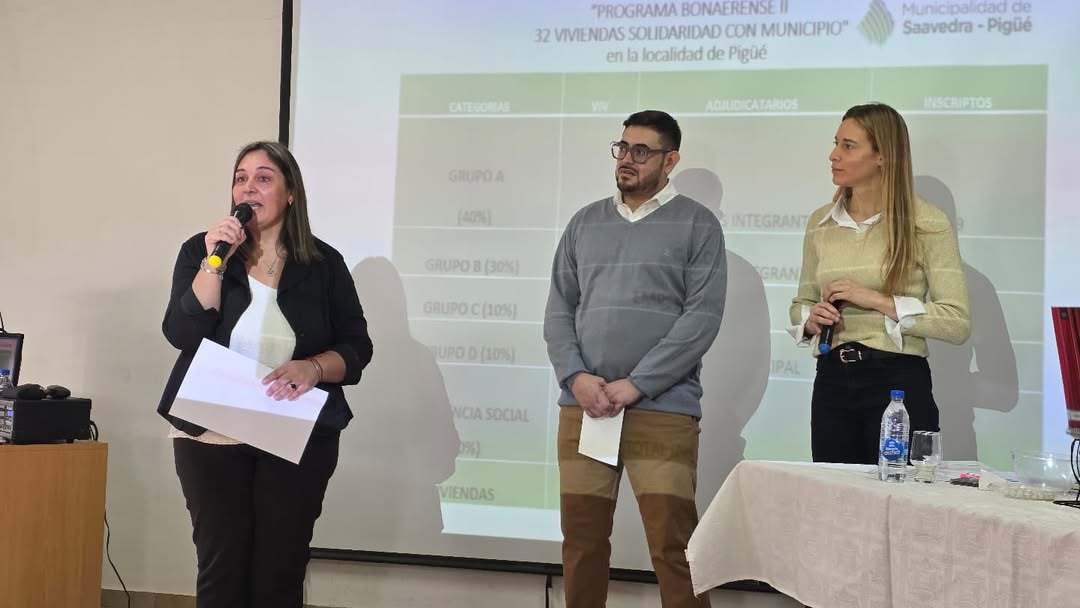 Se realizó el sorteo de los preadjudicatarios de las 32 viviendas en Pigüé
